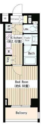 タキミハウス西早稲田　504号室　間取り