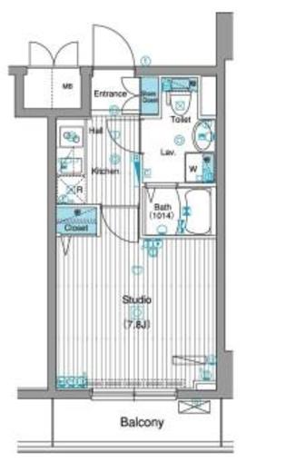 グランド・ガーラ銀座　514号室　間取り