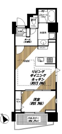 グランド・ガーラ銀座　601号室　間取り