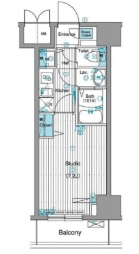 グランド・ガーラ銀座　709号室　間取り