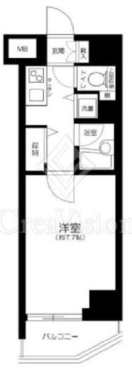 ガリシアヒルズ六本木　1205号室　間取り