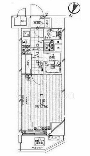 ガリシアヒルズ六本木　1305号室　間取り