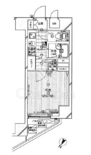ガリシアヒルズ六本木　206号室　間取り