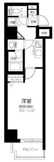 ガリシアヒルズ六本木　404号室　間取り