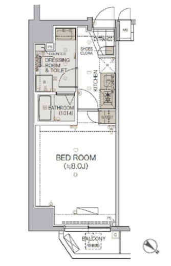 リヴシティ御茶ノ水　203号室　間取り