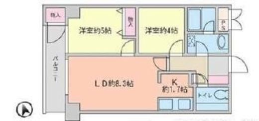 カルチェ恵比寿　703号室　間取り