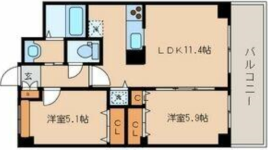 ガーデンコート碑文谷　402号室　間取り
