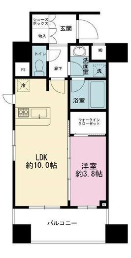 シティインデックス西五反田　505号室　間取り