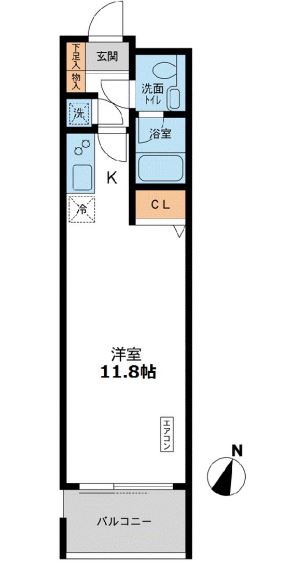 カッシア目黒　604号室　間取り