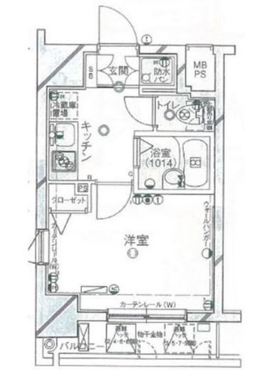 パークウェル麻布十番　801号室　間取り