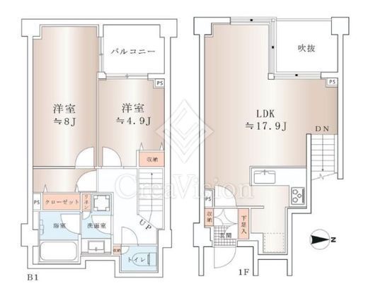 オープンレジデンス高輪台　218号室　間取り