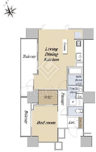 グランスイート白金高輪　15F1号室　間取り