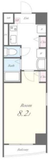 リュクス高輪台　601号室　間取り