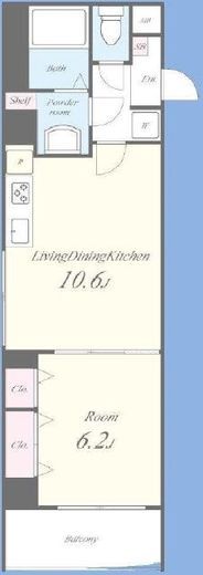 リュクス高輪台　703号室　間取り