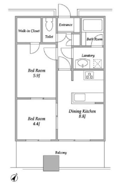プラザタワー勝どき　3507号室　間取り