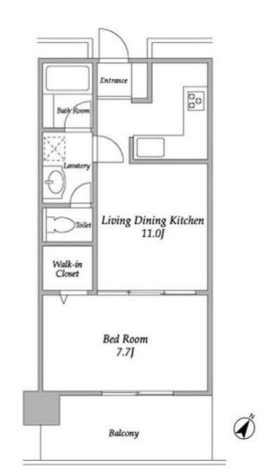 プラザタワー勝どき　2305号室　間取り