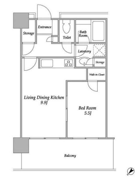 プラザタワー勝どき　2815号室　間取り