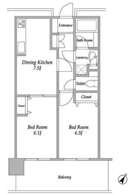 プラザタワー勝どき　3005号室　間取り