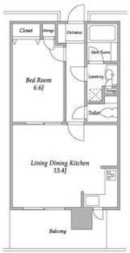 プラザタワー勝どき　2807号室　間取り
