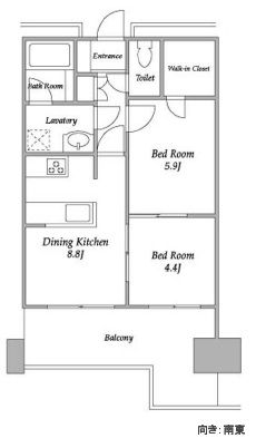 プラザタワー勝どき　2903号室　間取り