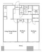 プラザタワー勝どき　4107号室　間取り
