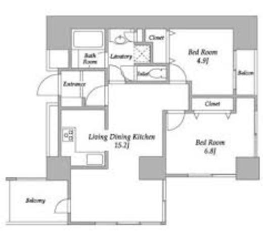 プラザタワー勝どき　1212号室　間取り