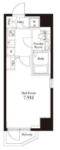 アペルト西新宿　201号室　間取り