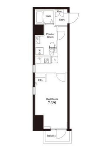 アペルト西新宿　206号室　間取り