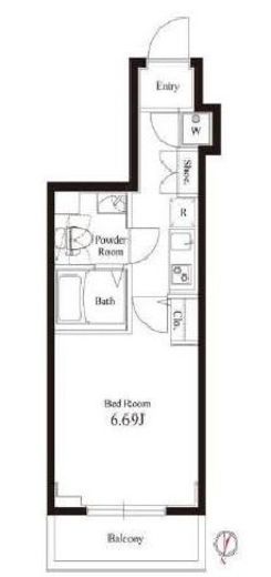 アペルト西新宿　602号室　間取り