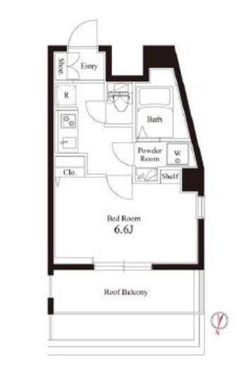 アペルト西新宿　701号室　間取り
