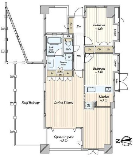 グランシティユーロレジデンス品川の杜　514号室　間取り