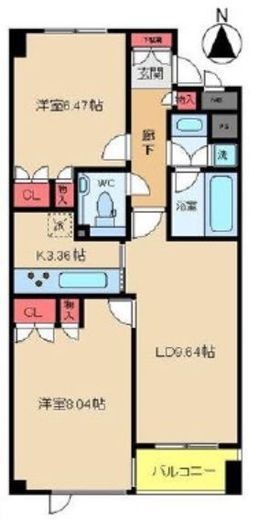 NK青山ホームズ　407号室　間取り