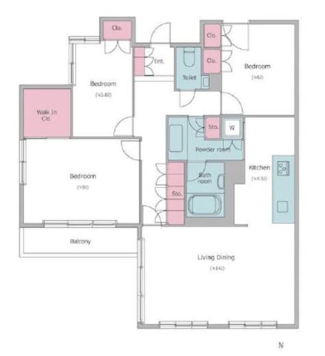 レジディア上目黒　304号室　間取り