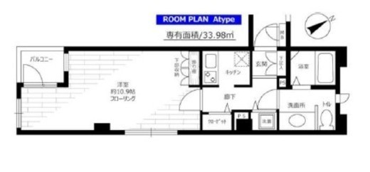 ステージファースト青山　1F1号室　間取り