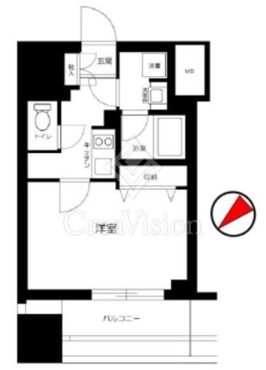 コンシェリア神楽坂　404号室　間取り