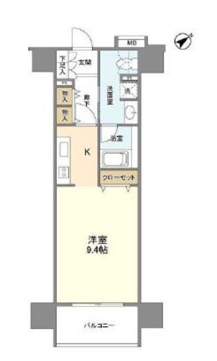 クリオ五反田　1103号室　間取り