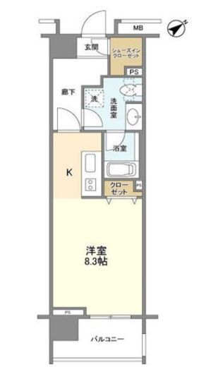 クリオ五反田　204号室　間取り