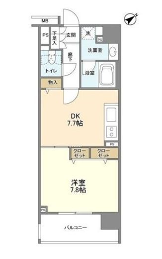 クリオ五反田　802号室　間取り