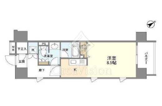 クリオ五反田　906号室　間取り