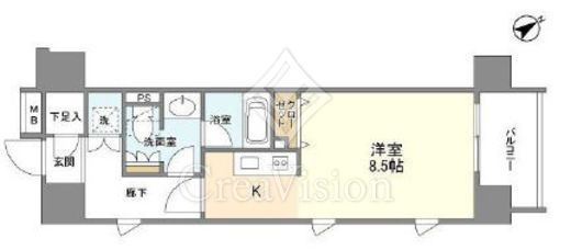 クリオ五反田　1006号室　間取り
