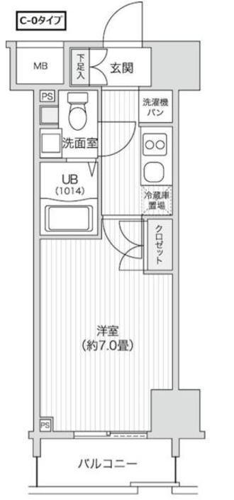 レジディア笹塚２　202号室　間取り