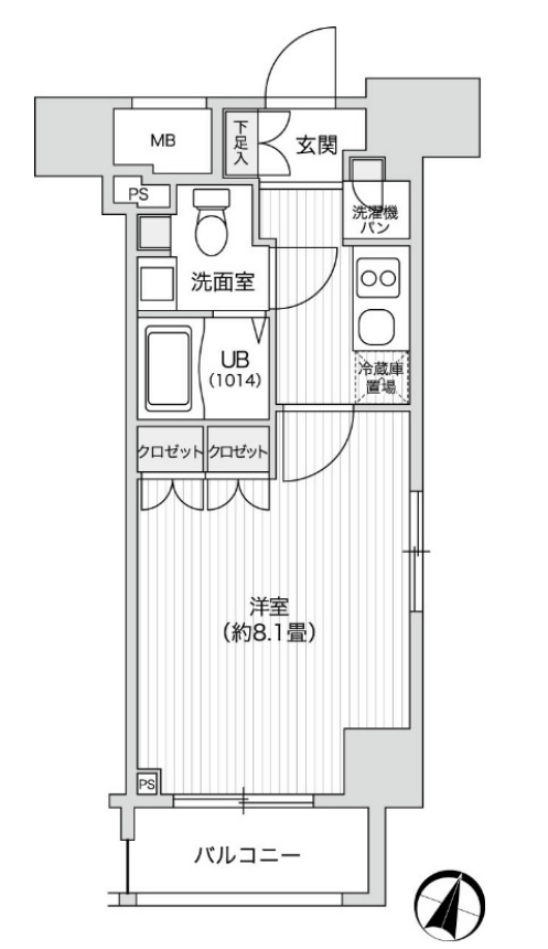 レジディア笹塚２　509号室　間取り