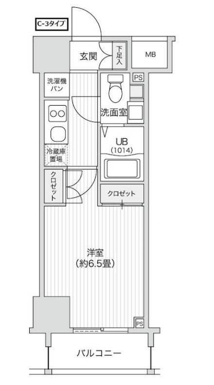レジディア笹塚２　405号室　間取り