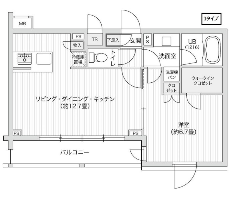 レジディア笹塚２　313号室　間取り