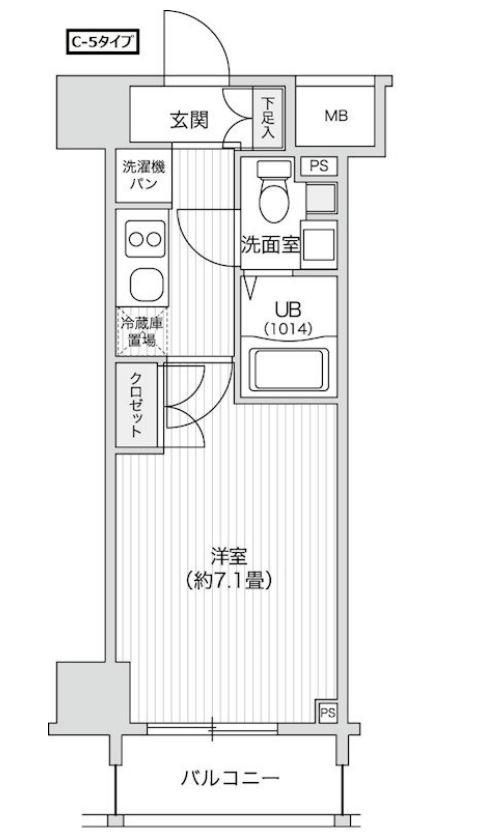 レジディア笹塚２　807号室　間取り