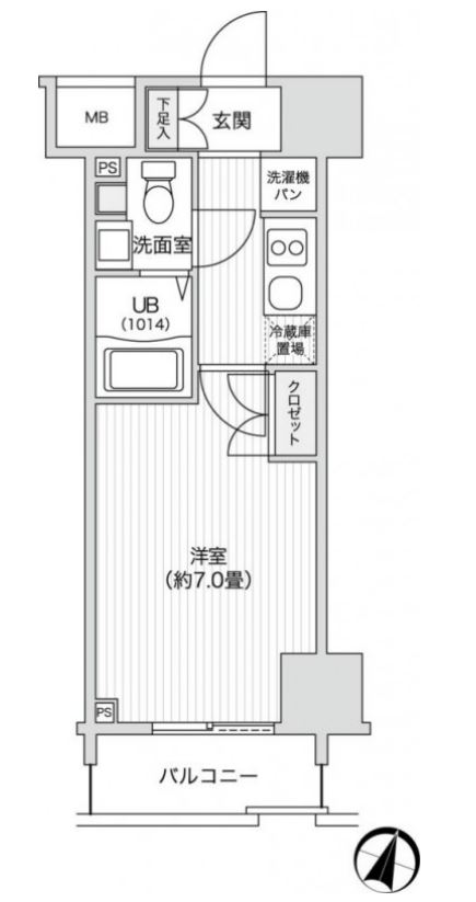 レジディア笹塚２　602号室　間取り