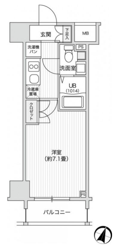 レジディア笹塚２　407号室　間取り