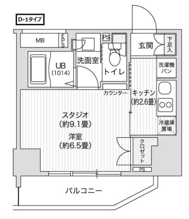 レジディア笹塚２　1310号室　間取り