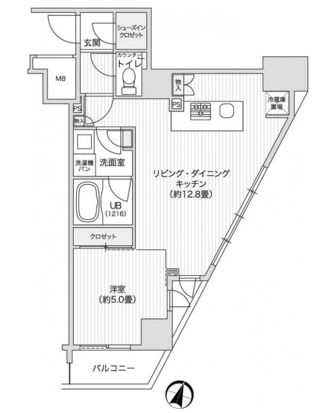 レジディア笹塚２　808号室　間取り