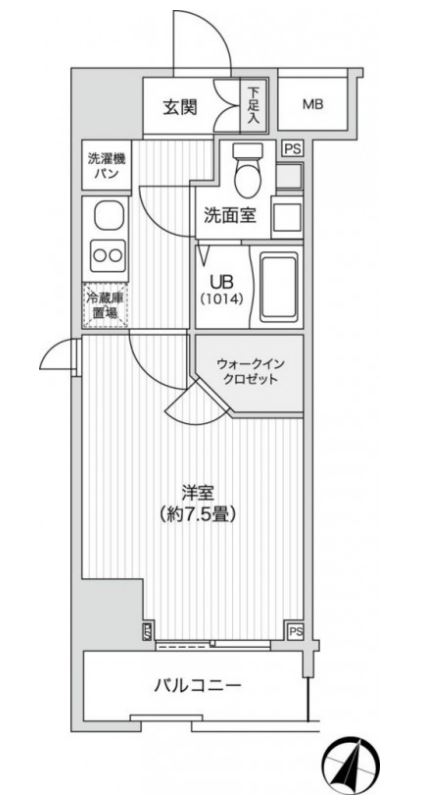 レジディア笹塚２　401号室　間取り